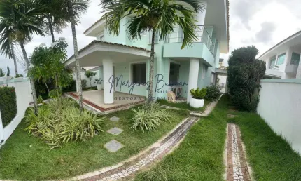 Casa em condomínio para venda em lauro de freitas, buraquinho, 4 dormitórios, 3 suítes, 6 banheiros, 2 vagas