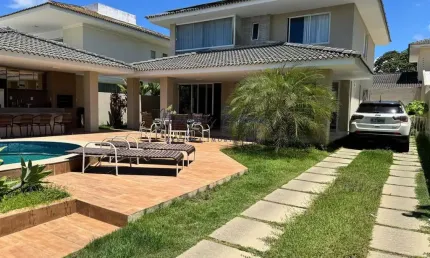 Casa em condomínio para venda em lauro de freitas, buraquinho, 4 dormitórios, 4 suítes, 6 banheiros, 3 vagas