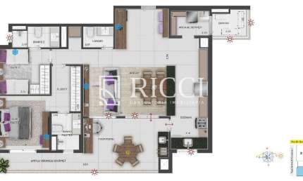 Apartamento 3 Quartos à Venda no Gonzaga - Santos | Ricci