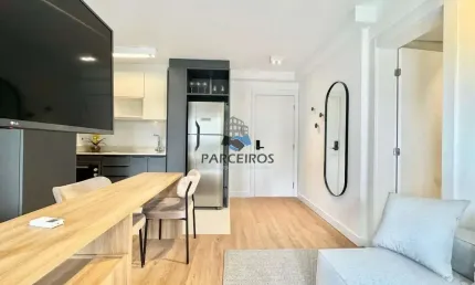 Apartamento com 1 dormitório à venda,33.00 m , mercês, curitiba - pr