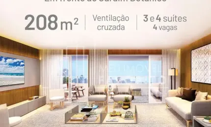 Apartamento Alto Padrão de 132m  a 208m , 3 e 4 suítes e 2 a 4 vagas, ao lado do Jardim Botanico