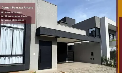 Casa de Condomínio , Doman Paysage Ancore Ponta Grossa