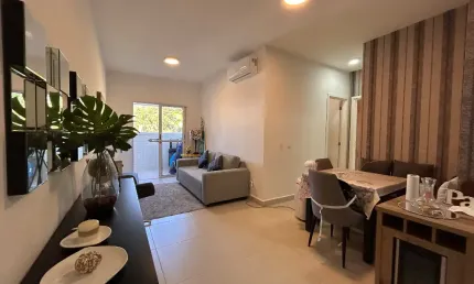 Apartamento praia das toninhas mobiliado 2 dormitórios a 200m da praia