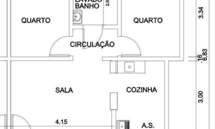Apartamento para Venda em Suzano, Parque Santa Rosa, 2 dormitórios, 1 banheiro, 1 vaga