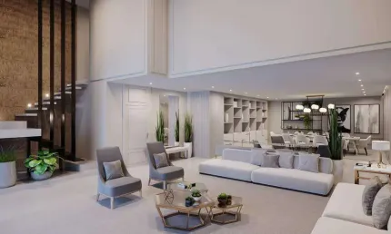 Duplex de luxo à venda na Ponta da Praia, Santos. 4 suítes, varanda gourmet com vista mar, lazer completo e 4 vagas. Residencial Navegantes