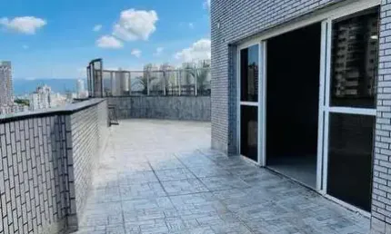 : cobertura duplex 380m² na ponta da praia com vista para o mar e 4 suítes