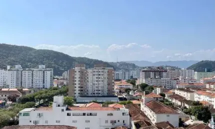 Apartamento com 2 dormitórios, vista livre e elevador - santos
