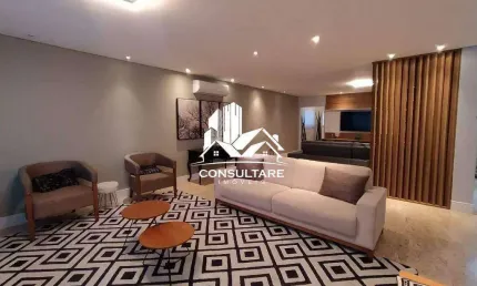 Apartamento à venda no Boqueirão, Santos. 233 m², 4 dorms (2 suítes), vista mar, mobiliado. Próximo à praia e Igreja do Embaré. R$ 1.890.000,00.