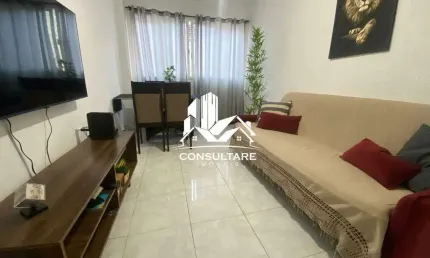 Apartamento de 1 dormitório no marapé, semi mobiliado ref: 5208 rcl