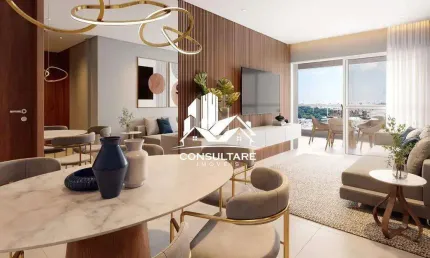 Revenda no castell di joão paulo, 3 suítes, 108 m², vista mar, 38º andar. o prédio mais alto de santos com lazer completo e alto padrão.