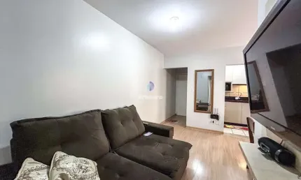 Apartamento de 2 quartos, 1 banheiro, 1 garagem, semimobiliado