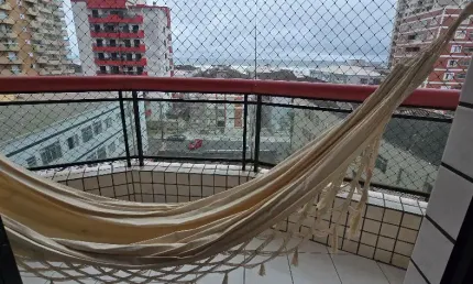 Lindo apartamento com vista mar à venda, um dormitório com vaga, a pouco metros da praia, Tupi Praia Grande/SP.