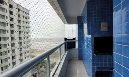 Apartamento à venda pé na areia, com vista para o mar, 63m², 02 dormitórios (sendo 01 suíte), 01 vaga, porteira fechada, Maracanã, Praia Grande, SP