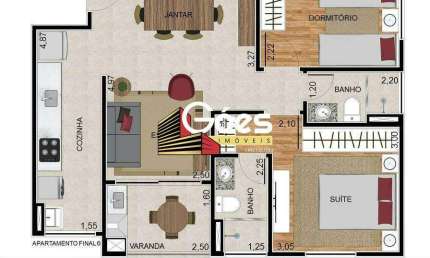 Apartamento com 2 quartos à venda na Rua Brás Cubas, Vila Bocaina, Mauá
