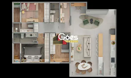 Apartamento com 3 quartos à venda na Rua Miguel Prisco, Centro, Ribeirão Pires