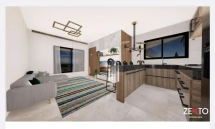 Casa moderna e sofisticada com 2 dormitórios e 1 suíte por r$ 380.000,00