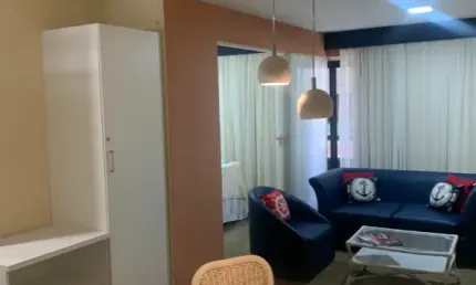 Flat mobiliado na avenida beira mar ótima oportunidade