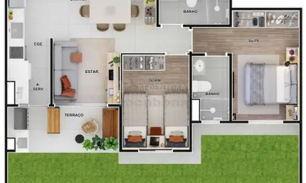 High Redentora Apartamento de 2 dormitórios em excelente localização