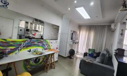 Condomínio Spazio Rio Pérola - Apartamento mobiliado com 3 dormitórios e 2 vagas de garagem cobertas