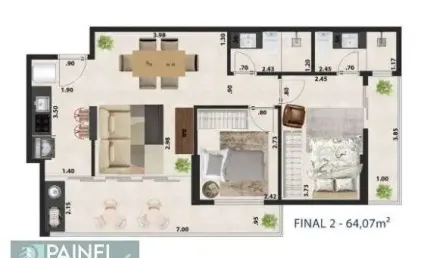 Apartamento com 2 quartos à venda na Rua Nove de Julho, 77, Marapé, Santos