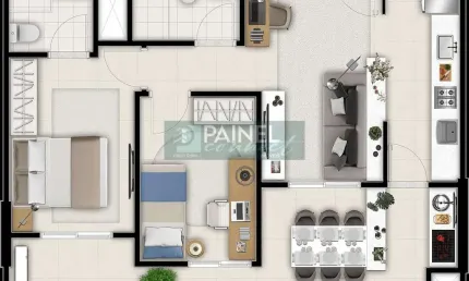 Apartamento à venda na Encruzilhada, Santos, 2 Dorms, 72m²
