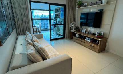 Apartamento à Venda com 3 suítes com closet,130 m2, varandão gourmet com fechamento em Reiki, 2 vagas