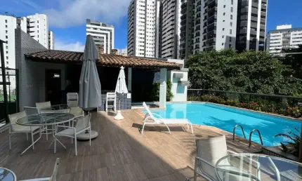 Mansão d’evora - pituba - 3/4 - 2 suítes - armários - 112 m² - 2 vagas - varanda - dependência completa - cozinha ampla