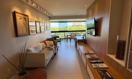 Alphaville - Apartamento MOBILIADO para Aluguel - 2/4 - 1 suíte com closet - 90 m² - fechamento reiki - 2 vaga