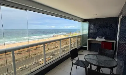 Jardim Armação - Suítes Residence - 1/4 e Sala - VISTA MAR - Mobiliado - 61 m² - Armários - Nascente