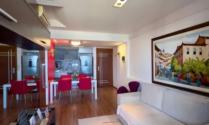 Apartamento à Venda Vista Mar - 1/4 e sala - 50 m² - Mobiliado - Serviço de camareira incluso