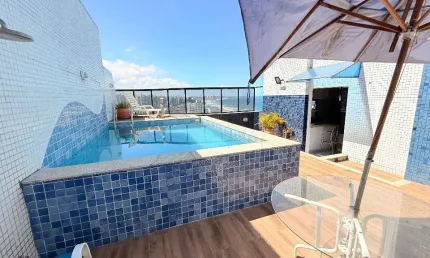Bahia suítes residence - cobertura duplex mobiliada - 2/4 - 2 suítes- varanda - piscina privativa -