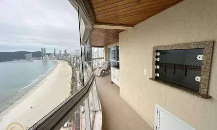 Apartamento com 3 dormitórios à venda, 194 m² por r$ 4.400.000,00 - frente mar centro - balneário camboriú/sc