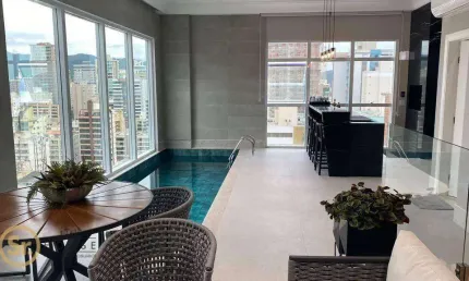 Apartamento Triplex com 4 dormitórios à venda, 305 m² por R$ 7.495.000 - Meia Praia - Itapema/SC