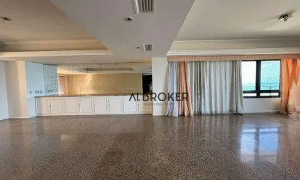Na beira mar apartamento com 4 dormitórios à venda, 450 m² por r$ 4.700.000 - praia de iracema - fortaleza/ce