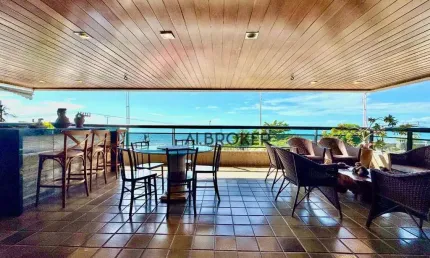 Na beira mar apartamento com 4 dormitórios à venda, 360 m² por r$ 4.500.000 - meireles - fortaleza/ce