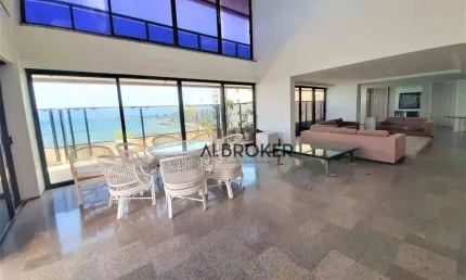 Na beira mar cobertura com 6 dormitórios à venda, 820 m² por r$ 10.000.000 - meireles - fortaleza/ce