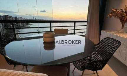 Na Beira Mar Apartamento com 1 dormitório à venda, 67 m² por R$ 1.000.000 - Mucuripe - Fortaleza/CE
