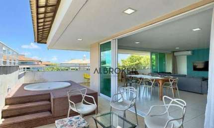 No Porto das Dunas Apartamento com 4 dormitórios à venda, 176 m² por R$ 2.550.000 - Porto das Dunas - Aquiraz/CE