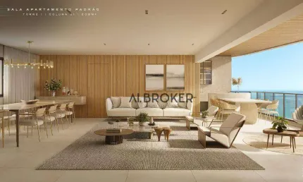 No Meireles Apartamento com 4 dormitórios à venda, 208 m² por R$ 3.300.000 - Meireles - Fortaleza/CE