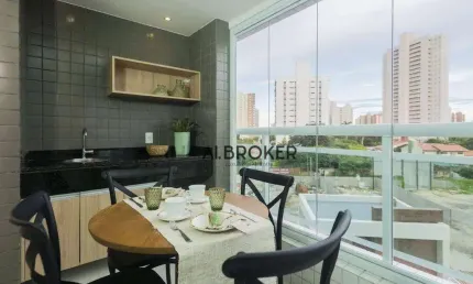 Apartamento com 3 dormitórios à venda, 90 m² por R$ 1.076.000,00 - Guararapes - Fortaleza/CE