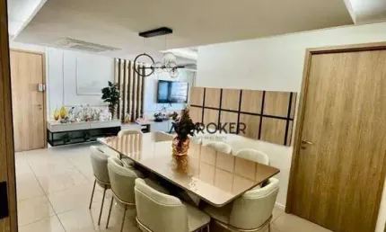 No guararapes apartamento com 4 dormitórios à venda, 124 m² por r$ 1.500.000 - engenheiro luciano cavalcante - fortaleza/ce