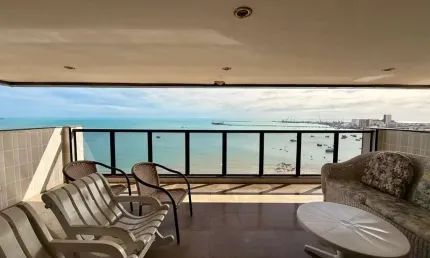 Na beira mar cobertura com 5 dormitórios à venda, 630 m² por r$ 5.500.000 - mucuripe - fortaleza/ce