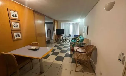 Na beira mar apartamento com 1 dormitório à venda, 51 m² por r$ 700.000 - mucuripe - fortaleza/ce