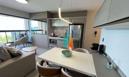 Apartamento com 1 dormitório para alugar, 45 m² por R$ 4.900,00/mês - Indaiá - Caraguatatuba/SP