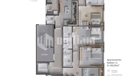 Apartamento com 2 quartos à venda no Souza Cruz, Brusque , 80 m2 por R$ 550.000