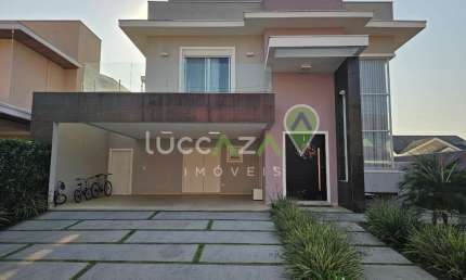 Casa de alto padrão em condomínio fechado, com 4 suítes e 4 vagas no Jd. Altos de Santana II, Jacareí-SP - 332,55m² - Imperdível!