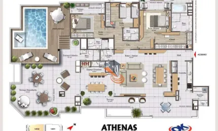 Cobertura com 3 dormitórios à venda, 346 m² por R$ 3.899.000,00 - Campinas - São José/SC