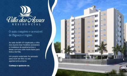 Compre Apartamento com 2 Dormitórios,  1 Vaga,  em Rio Caveiras, Biguaçu.  Imóvel Residencial em Biguaçu/SC.