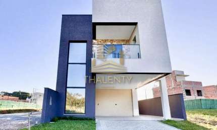Casa em condomínio fechado com 3 quartos à venda na Rua Irma Schreiner Maran, 503, Santa Cândida, Curitiba, 136 m2 por R$ 869.000