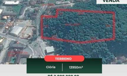 Terreno comercial à venda na Rua Marechal Hermes, Glória, Joinville